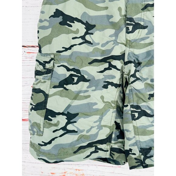 Camo Camouflage Cargo Shorts Mens M Canyon Creek Nylon - Picture 7 of 10